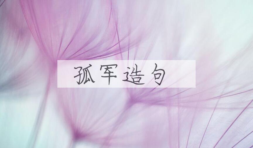 用孤军造句