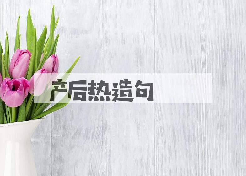 用产后热造句