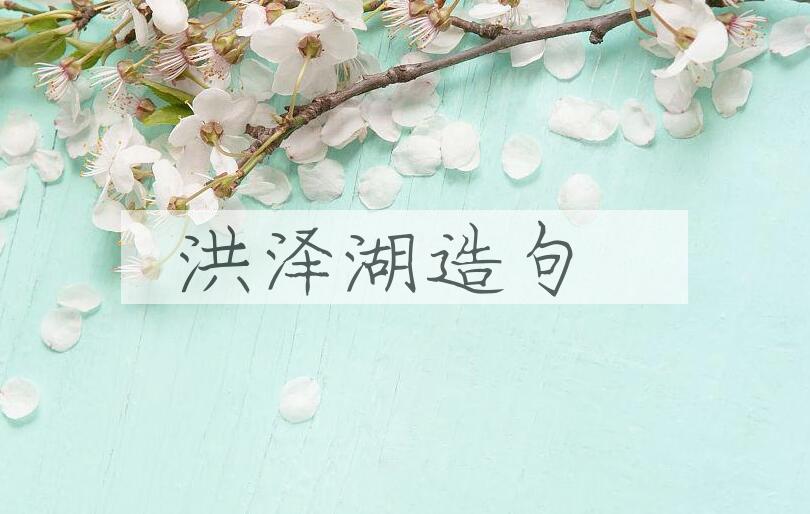 用洪泽湖造句