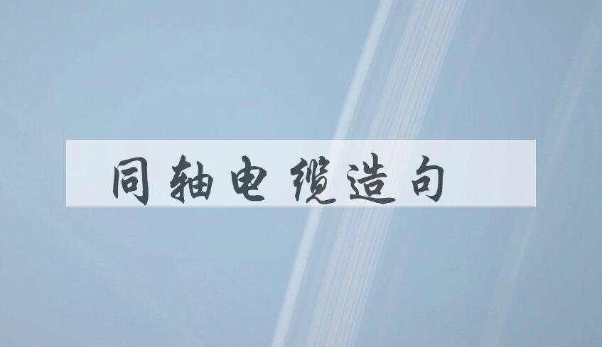 用同轴电缆造句