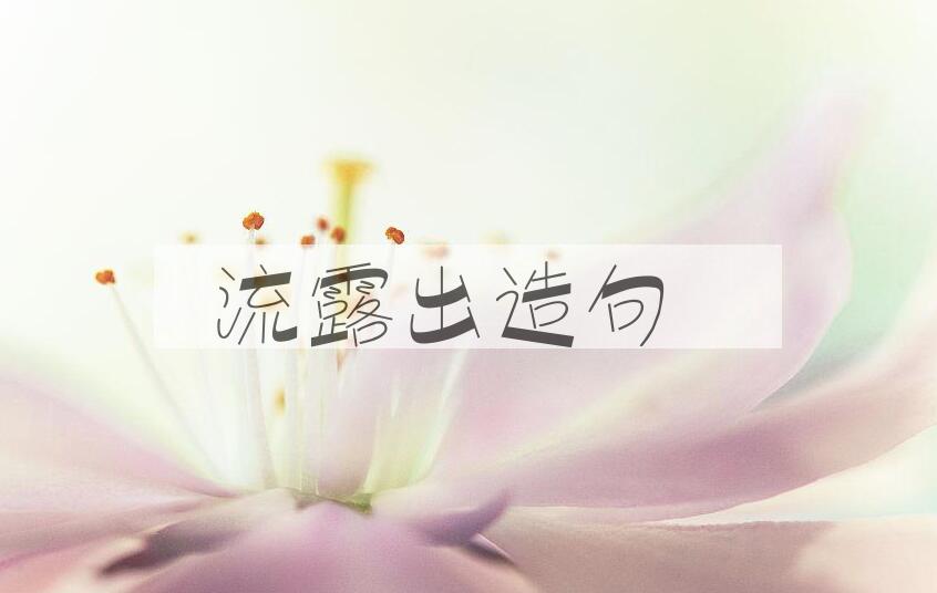 用流露出造句