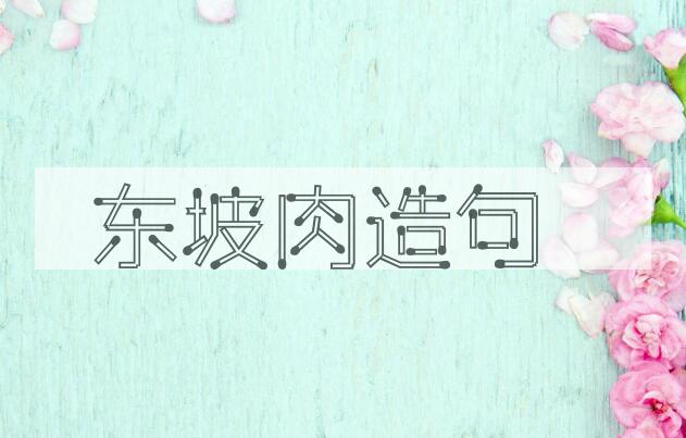 用东坡肉造句