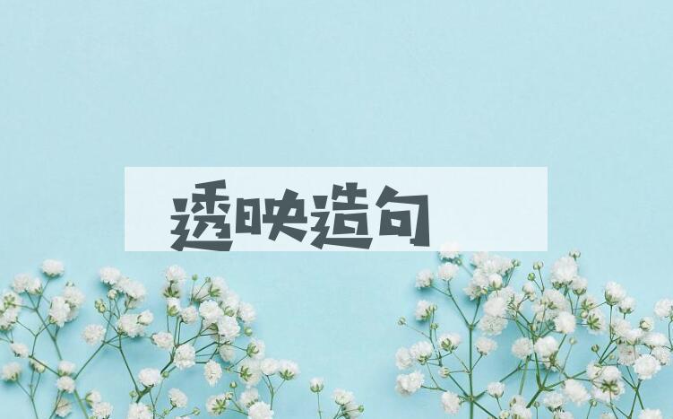 用透映造句