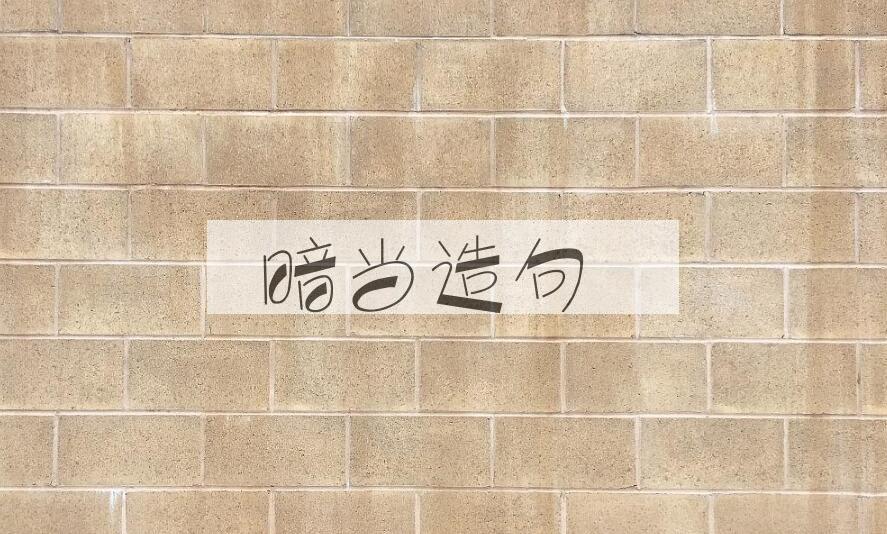 用暗当造句