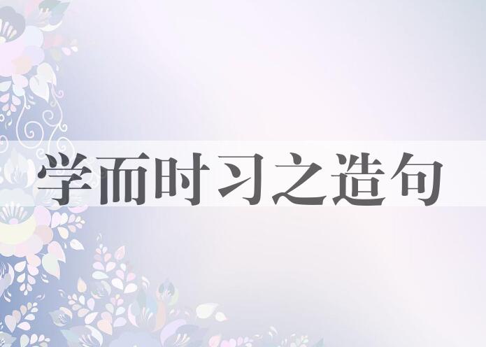 用学而时习之造句