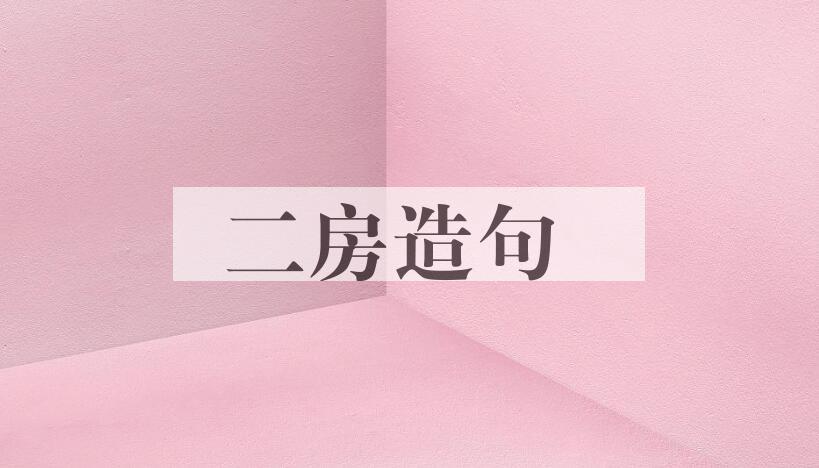 用二房造句