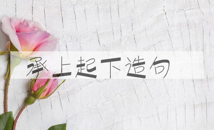 用承上起下造句