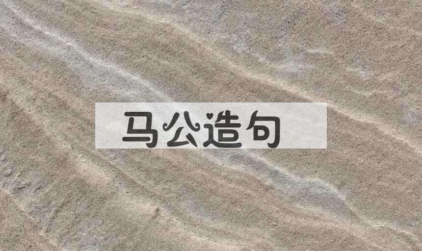 用马公造句