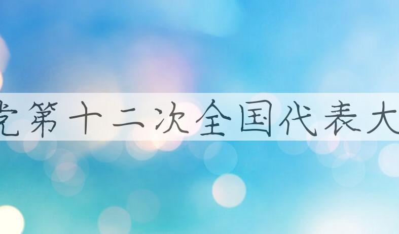 用中国共产党第十二次全国代表大会造句