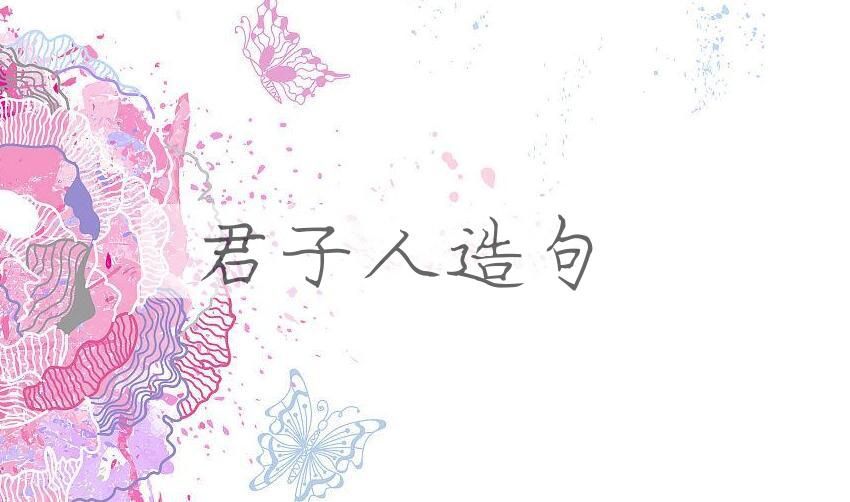 用君子人造句