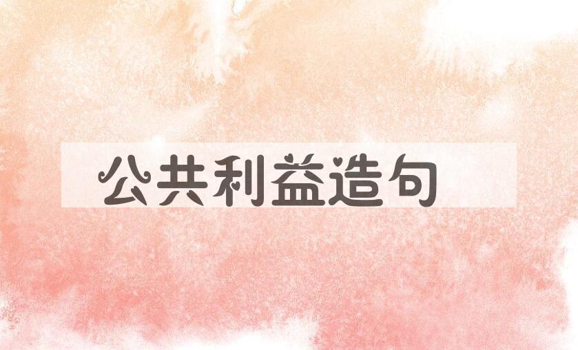 用公共利益造句