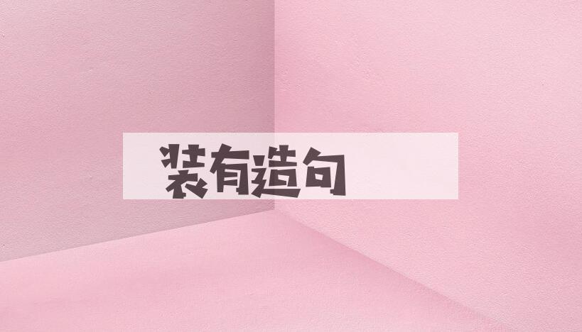 用装有造句