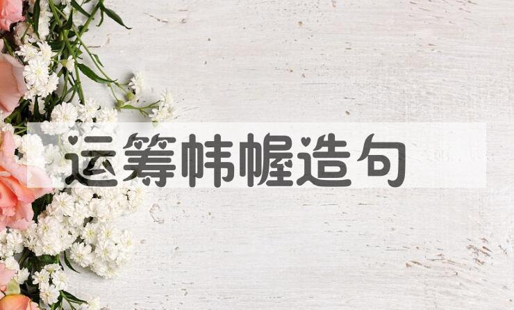 用运筹帏幄造句