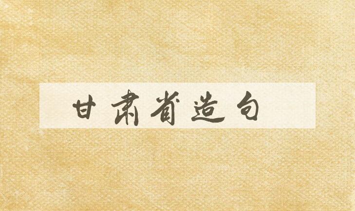 用甘肃省造句
