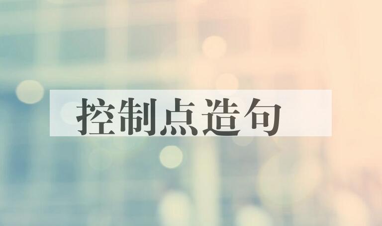 用控制点造句