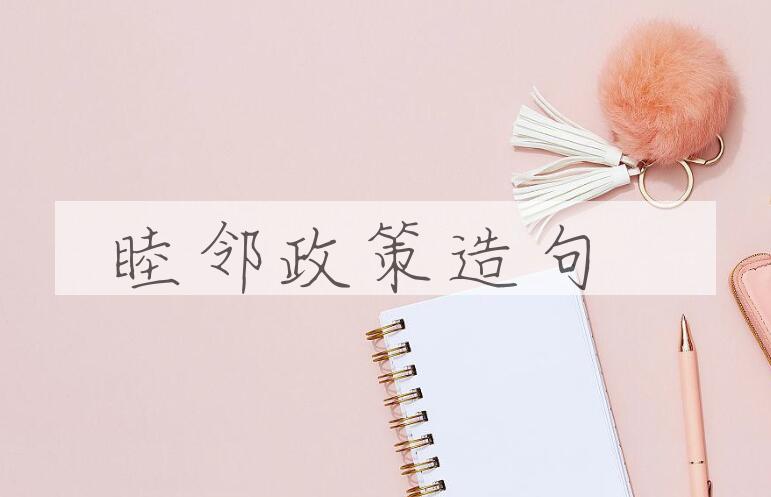 用睦邻政策造句