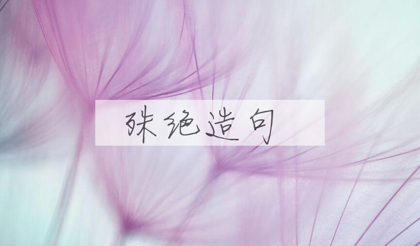 用殊绝造句