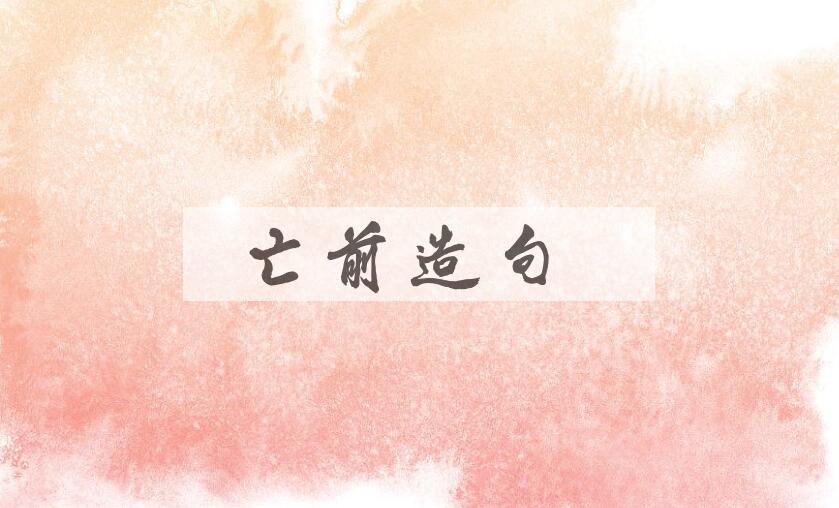 用亡前造句