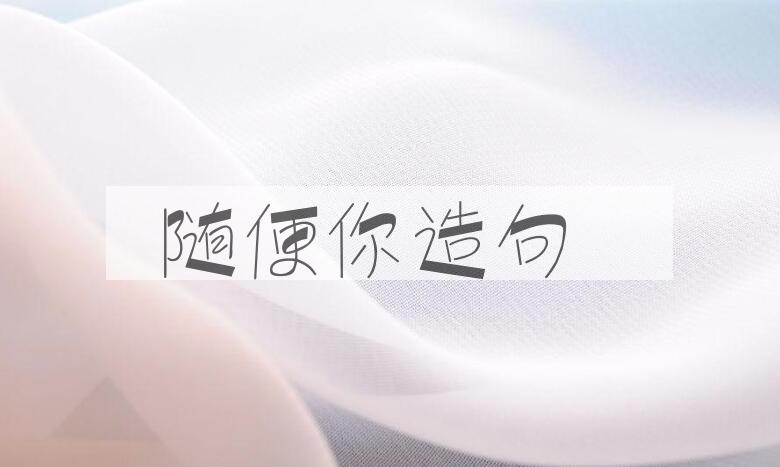 用随便你造句