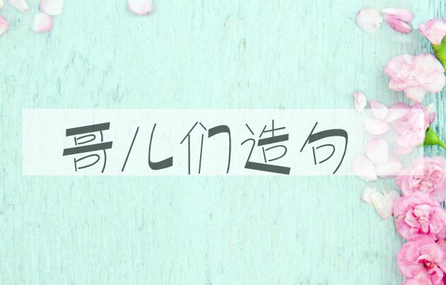 用哥儿们造句