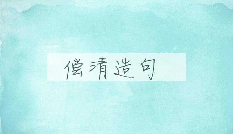 用偿清造句