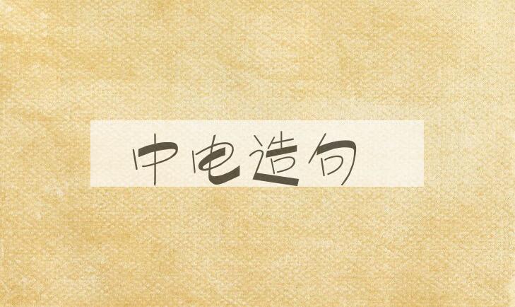 用中电造句