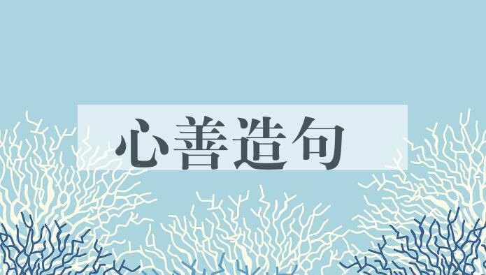 用心善造句