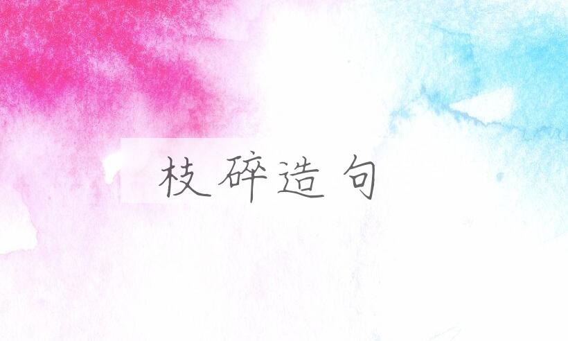 用枝碎造句