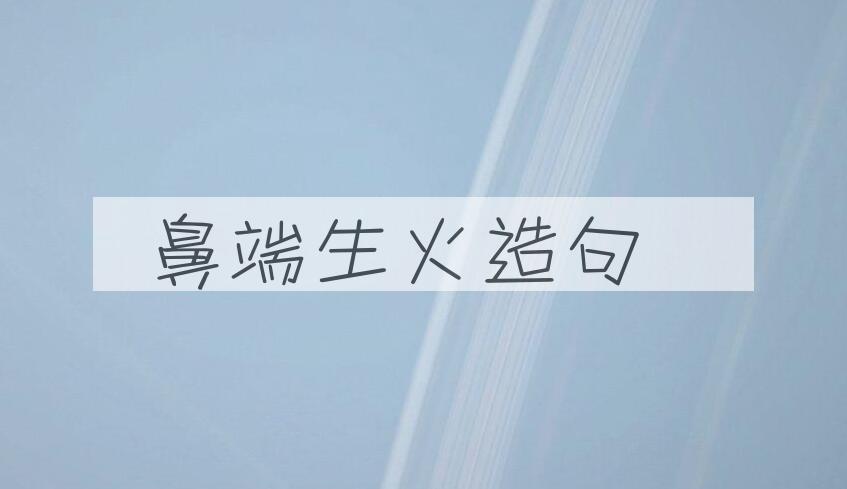 用鼻端生火造句