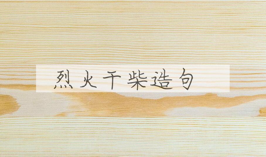 用烈火干柴造句
