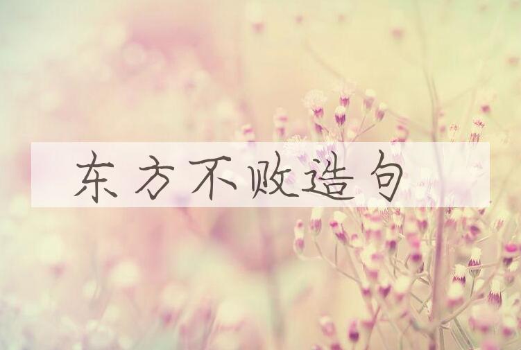 用东方不败造句