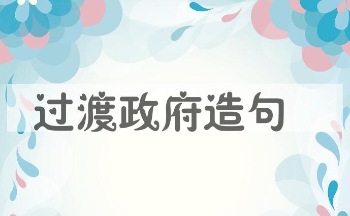 用过渡政府造句