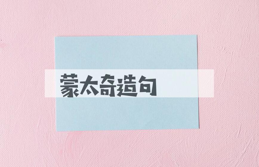 用蒙太奇造句