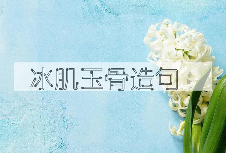 用冰肌玉骨造句