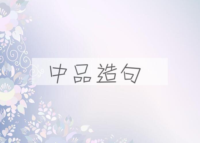 用中品造句