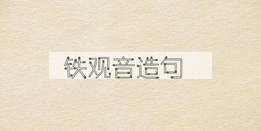 用铁观音造句