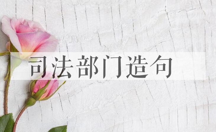 用司法部门造句