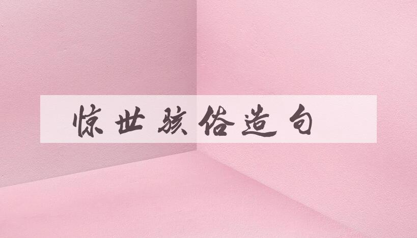 用惊世骇俗造句