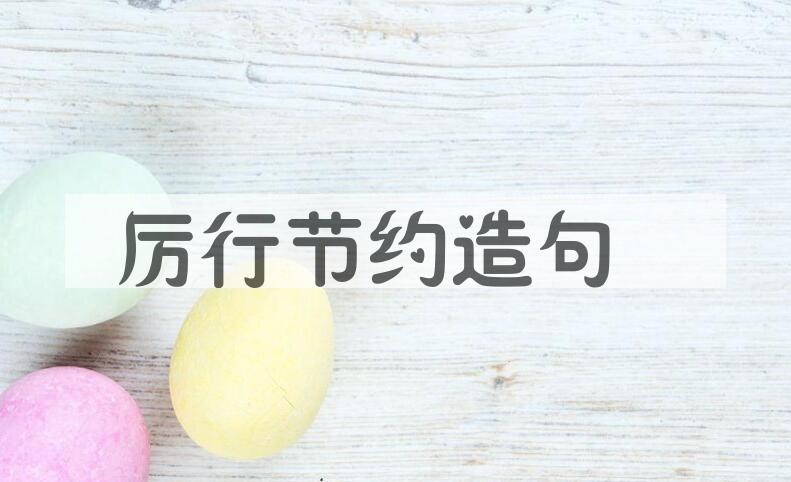 用厉行节约造句