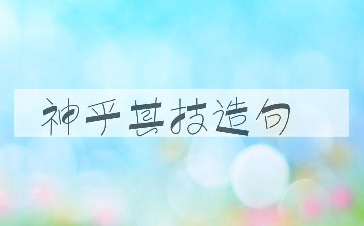 用神乎其技造句