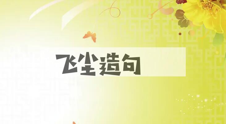 用飞尘造句