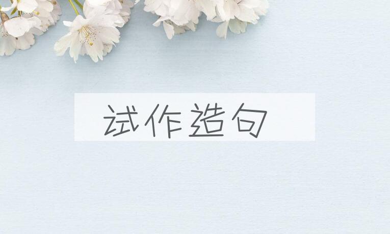 用试作造句