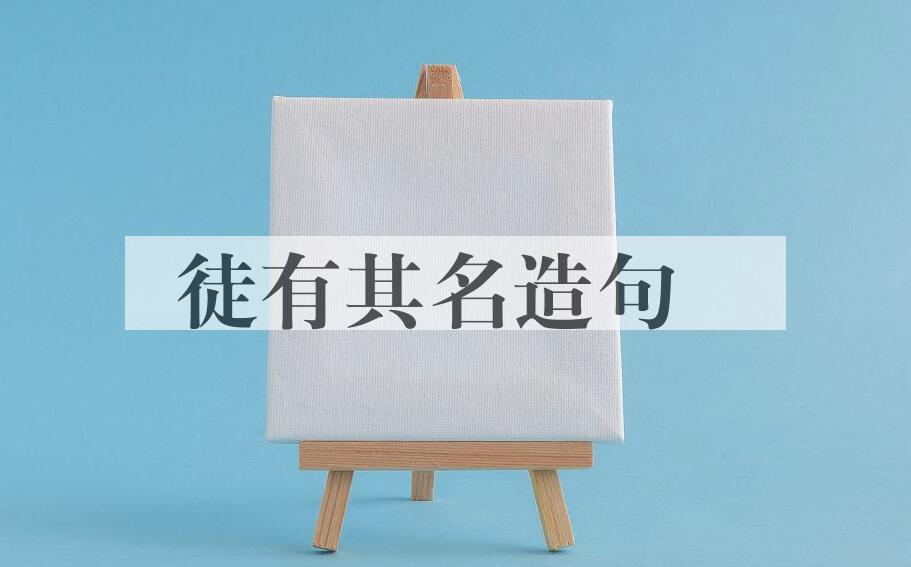 用徒有其名造句