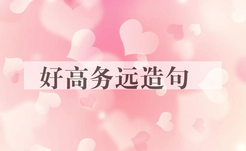 用好高务远造句