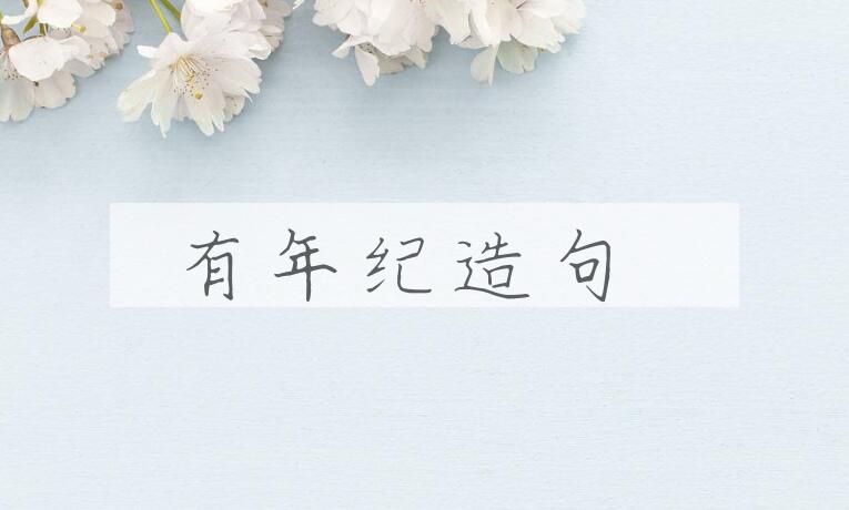 用有年纪造句