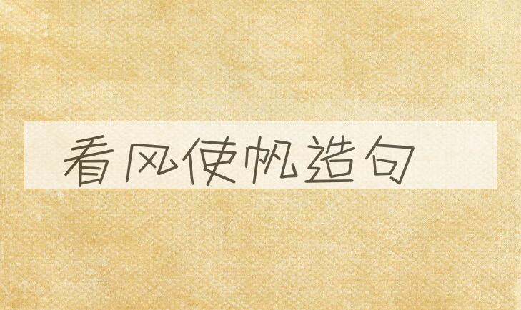 用看风使帆造句