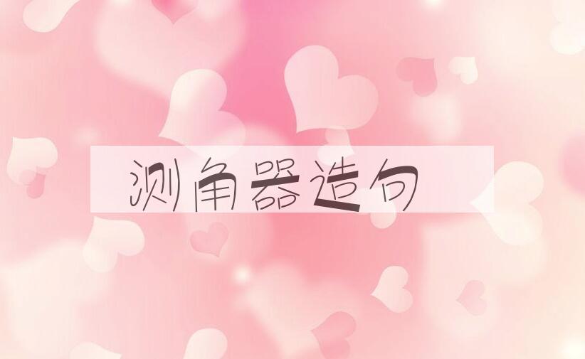 用测角器造句