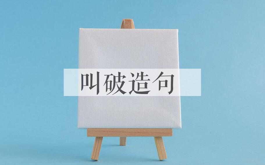 用叫破造句