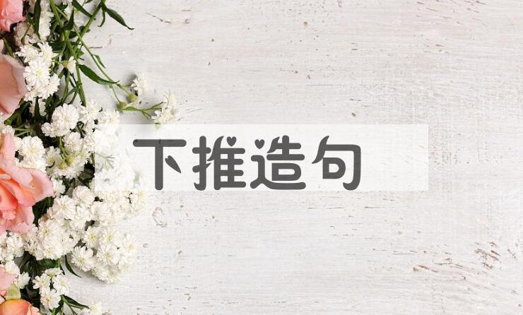 用下推造句