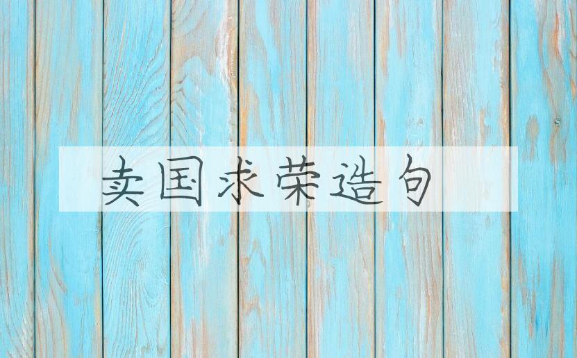 用卖国求荣造句